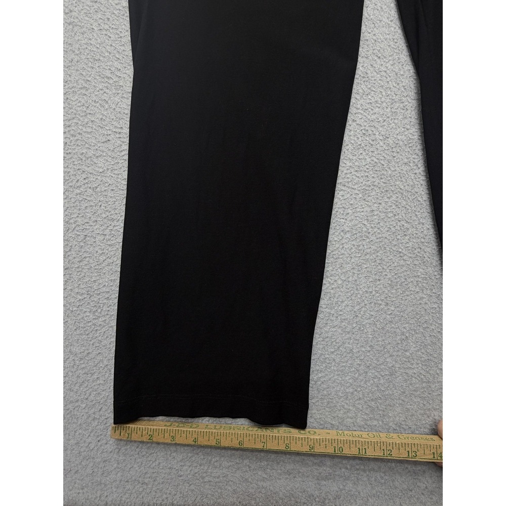 Eileen Fisher Dress Pants Womens L Black Knit Straight Leg Pull On Stretch - Picture 2 of 11